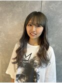 プルエクステ10代20代ロングヘアアッシュカラー