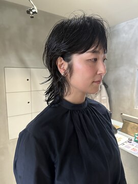 ハウ 心斎橋(how) ミディアムくびレイヤー小顔カット艶髪姫カット20代30代40代