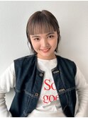 切りっぱなしボブ/シースルーバング/前髪/原宿神宮前