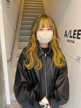 アイリー 名古屋(A/LEE) インナー黄色／インナーカラー