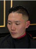 ハードパート パーマ フェード メンズ