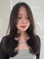 アンダーバーホワイトモデ 河内長野(_WHITE mode)&nbsp;ハイライトカラーミルクティーベージュレイヤーカット