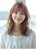☆ホワイトグレージュミニウルフデジタルパーマチェリーブラウン