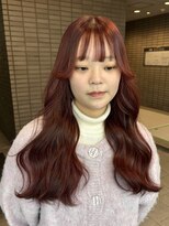 ガーランド(Girland)&nbsp;【girland】レッドカラー 韓国風/レイヤーカット