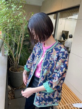 ホネン(honen) 薬院大通ブルーブラックウルフレイヤー髪質改善メテオカラー