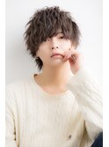波巻きツイストスパイラル パープルカラー ニュアンスデザインｋ