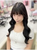 【エクステ】黒髪ロング/韓国エクステ/レイヤーカット/梅田駅
