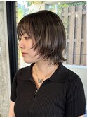 上田/ボブウルフカットボブレイヤー顔周りレイヤー