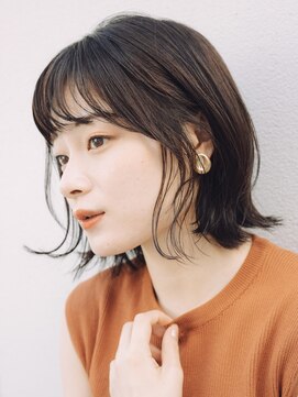 ガーデンヨコハマエスト(GARDEN YOKOHAMA est) ボブ 外ハネボブ くびれヘア 切りっぱなしボブ 暗めカラー