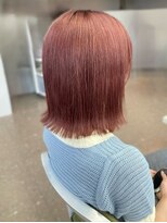 マップデザイン(map design)&nbsp;ブリーチ ダブルカラー 切りっぱなしボブ ピンクベージュ 20代