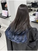 ブルーアッシュグラデーションカラー