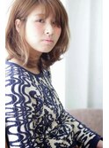 色っぽボブの柔らかとろみセピアベージュ