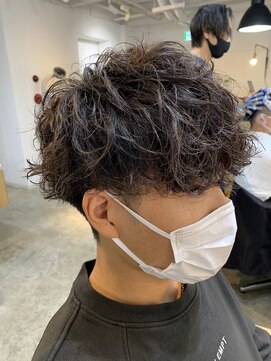 エルオム(EL.HOMME) 【MITSU】スパイラルパーマ×セミドライ×前下がり