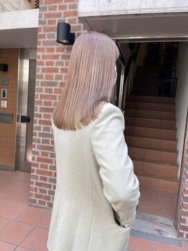 サンク 原宿 表参道(cinq) ミルクティーベージュダブルカラーインナーカラーケアブリーチ