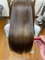 美容室 メザミー MESAMIES 大人可愛い透明感立体感ブラウン×エアストレート