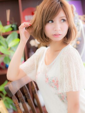 カバーヘアアンドスパ ブリス 浦和(COVER HAIR&SPA bliss) メンズウケも◎斜めバングエアリーボブディc5浦和20代30代40代