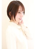 大人ショートボブ/小顔ひし形/２０代30代40代/前下がり