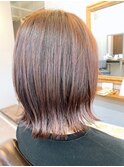 軽め切りっぱなしボブ