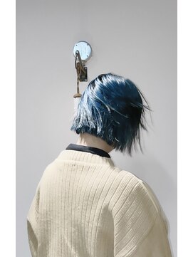 ソイリウム 下北沢(soi rium) ボブ_ブルー_ハイトーンカラー