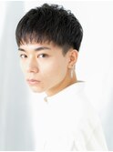 20代30代ブラック学生ナチュラルフェードスタイルb与野