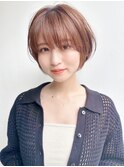 say.黒髪ボブルフネビージュ小顔ワンレン丸みショートは