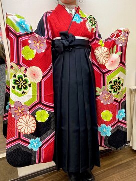 ヘアセットアップス(UP's) ステキな着物をしっかり着付け♪『卒業式袴着付け+ヘアセット』