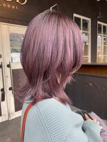 ムード マグ レーベル 南松本(MOOD Mag Label)&nbsp;透明感抜群♪ダブルカラーブリーチハイトーンピンクラベンダー