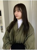 ロングヘア×オリーブカラー