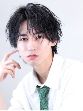 アンサー 渋谷(ANSWER) センターパート波巻きツイストスパイラルパーマシャドウパーマ