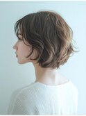 30代40代ショート白髪染めグレイカラーボブ艶栄名駅伏見丸の内