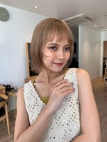 セイドット リー(Say. Ree)&nbsp;Say.ボブミルクティーベージュシルキーベージュブリーチ表参道