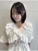 内巻きボブ/顔まわりレイヤー/レイヤー/ミディアムボブ/ボブ