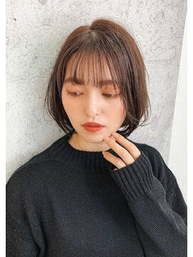 大人可愛い☆ナチュラル小顔ボブ　デジタルパーマ