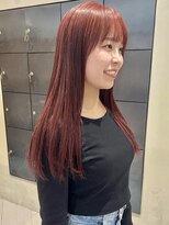 ヘアー アイス ルーチェ(HAIR ICI LUCE) ブリーチなしダブルカラーで作るワインレッド/落合