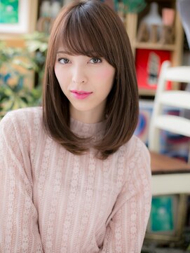 カバーヘア イヴ 戸頭店(COVER HAIR EVE) 大人かわいい斜めバングニュアンスカラーロブh4戸頭20代30代40代