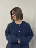 ボブ×グレージュ