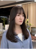 オリーブグレー/ボブ/顔周り/小顔/レイヤー/髪質改善/縮毛矯正