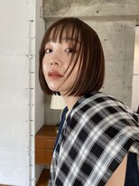 フォト 新宿三丁目(foto) 小顔黒髪オリーブグレーココアベージュボブ髪質改善ブリーチ新宿