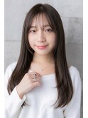 髪質改善縮毛矯正◎シースルーバング×ロングレイヤー夏カラー