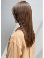 ビーポッシュ ジャスパー店(Be Posh) 髪質改善カラーくびれ巻き髪ロングヘア透明グレージュ夏カラー