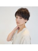 無造作質感のツーブロックショート