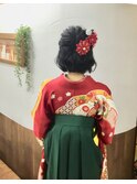 【卒業式】袴お着付け&ハーフアップアレンジ