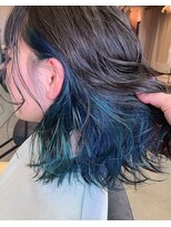 レガロ(Regalo)&nbsp;インナーカラー　ブルー《春日井　Regalo　レガロ》