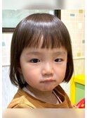 【キッズカット】オン眉ボブ×サマーカット