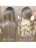 ARビューティー ギンザ(AR Beauty Ginza)&nbsp;ベージュ×ハイトーン＃こなれハイトーン＃シールエクステ＃銀座