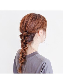 ノノリリ(NONORIRI) 秋色オレンジカラー＊愛され編みおろしインナーグラデーション