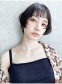 レトロボブ_外ハネボブセクションカラーペールベージュ_8727