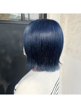 ボアップ 新居浜店(boappu) #ネイビーカラー #ネイビーブルー #ブリーチカラー