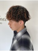 男性ミディアムヘア必見☆ハイライト&ツイストパーマスタイル