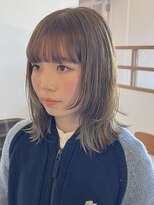 ヘアー ミュゼ 大西店(HAIR Musee) グレーベージュ/ブリーチなしダブルカラー/レイヤーカット